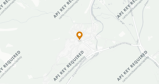 Map showing Cresta Palace Celerina