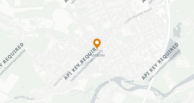 Map showing The Butcher's Tap and Grill