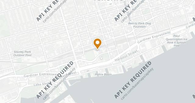 Map showing 360 the Restaurant at the CN Tower
