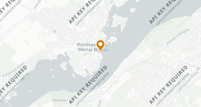 Map showing Dylan’s Menai Bridge