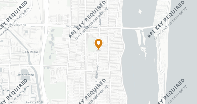 Map showing Palm Beach Meats
