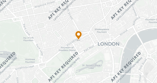 Map showing 45 Jermyn St