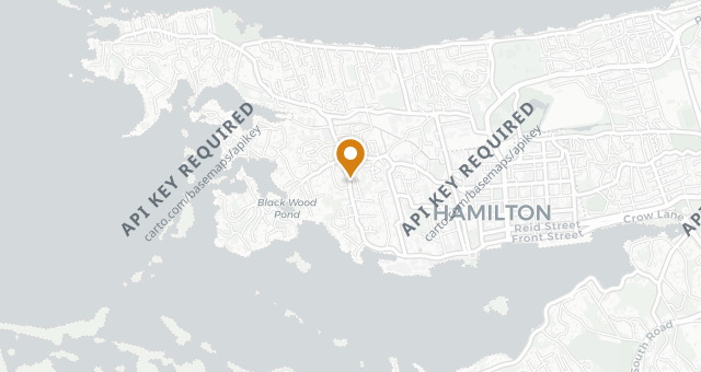 Map showing Harry's at the Waterfront