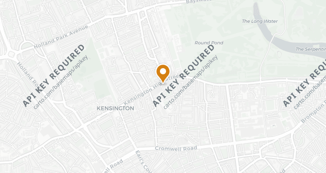 Map showing Dishoom Kensington