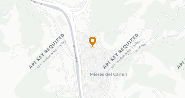 Map showing El Cenador del Azul