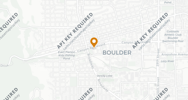 Map showing Boulder Dushanbe Tea House