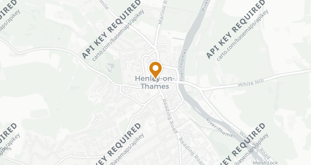 Map showing The Three Tuns