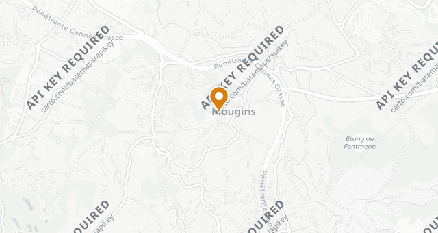 Map showing La Place de Mougins