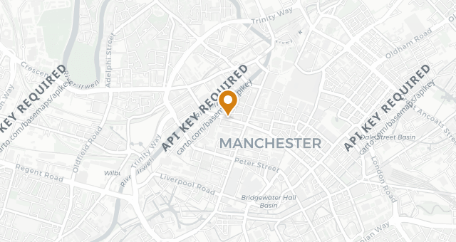 Map showing Dishoom Manchester