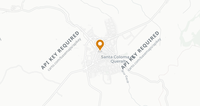 Map showing Hostal Colomí
