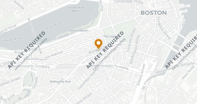 Map showing STK Boston