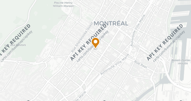 Map showing Okeya Kyujiro Montréal