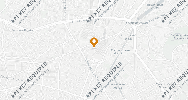 Map showing Café Les Deux Gares