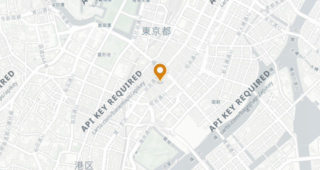Map showing Ginza Kousui