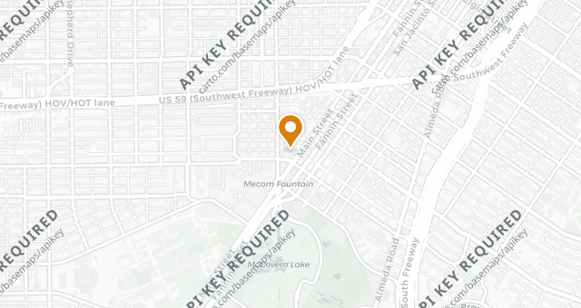 Map showing Le Jardinier Houston
