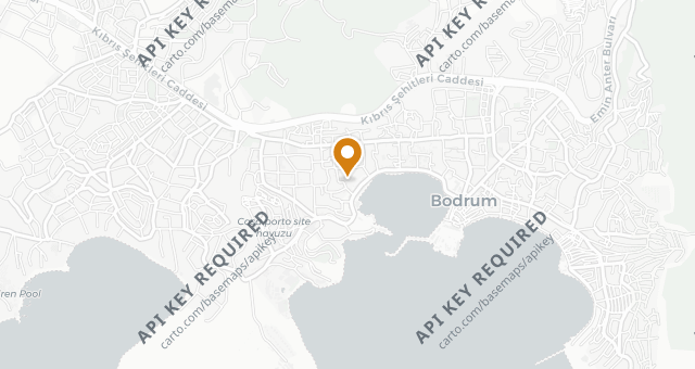 Map showing MYK Denizden Bodrum