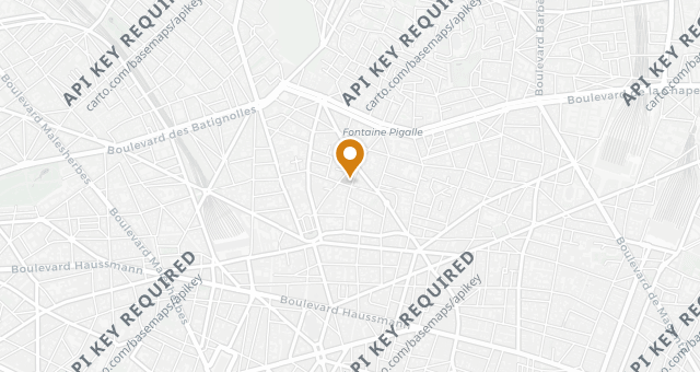 Map showing Les Canailles Pigalle