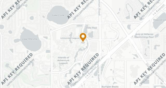 Map showing The Palm Orlando