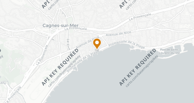 Map showing L'Agapè