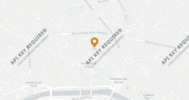 Map showing 114 Faubourg - Hôtel Bristol Paris