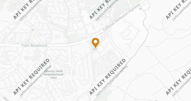 Map showing Rick Erwin's Clemson