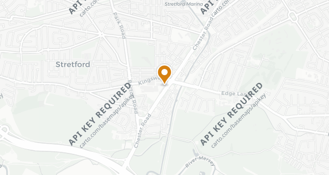 Map showing Stretford Canteen