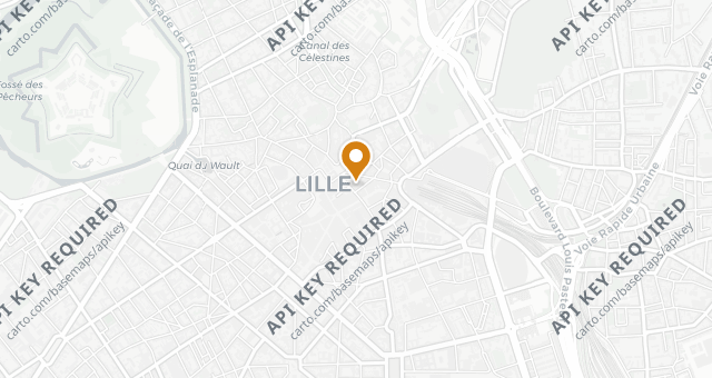 Map showing Bleu canard