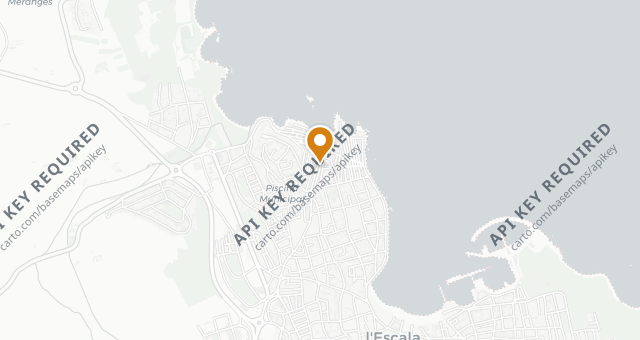 Map showing La Gruta