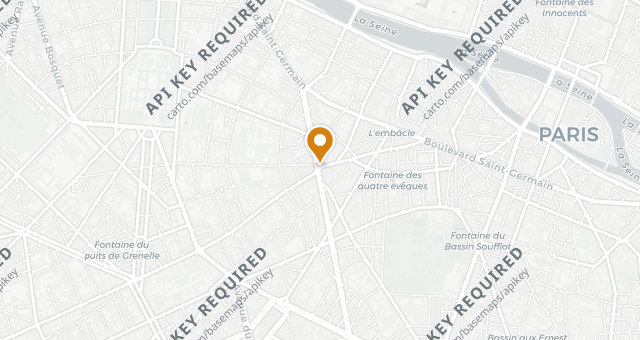 Map showing Brasserie Lutetia