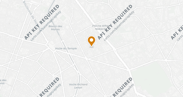 Map showing Au Chat Noir