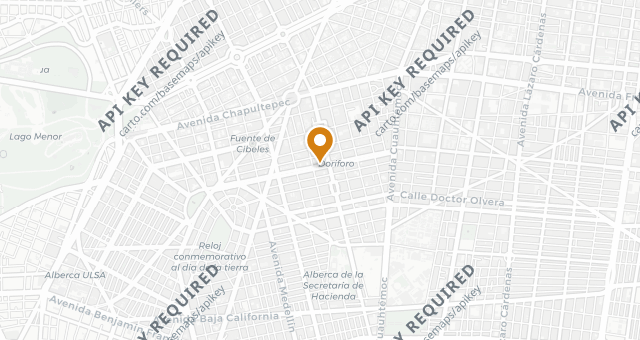 Map showing Tacos del Valle