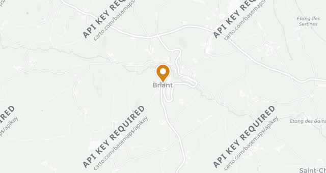 Map showing Auberge de Briant