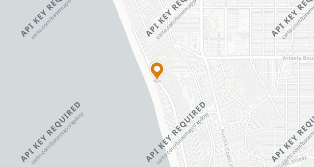 Map showing The Bottle Inn Hermosa