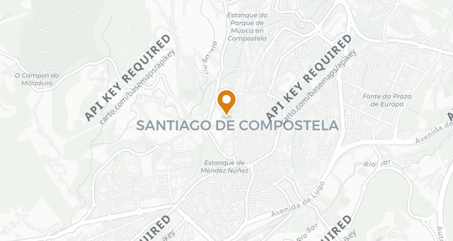 Map showing A Horta d'Obradoiro