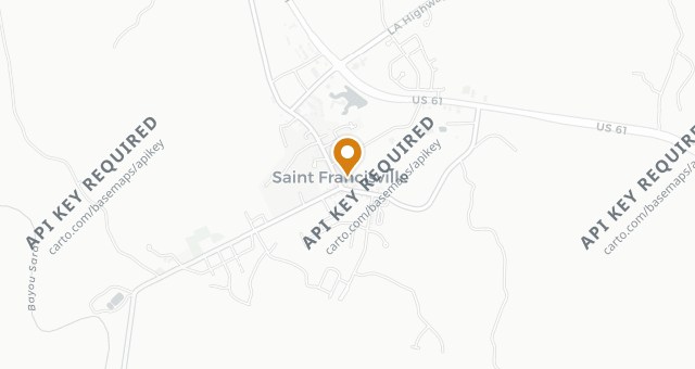 Map showing St. Francisville Inn & Restaurant