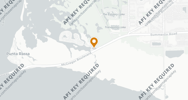 Map showing Lighthouse Waterfront Restaurant at Port Sanibel Marina