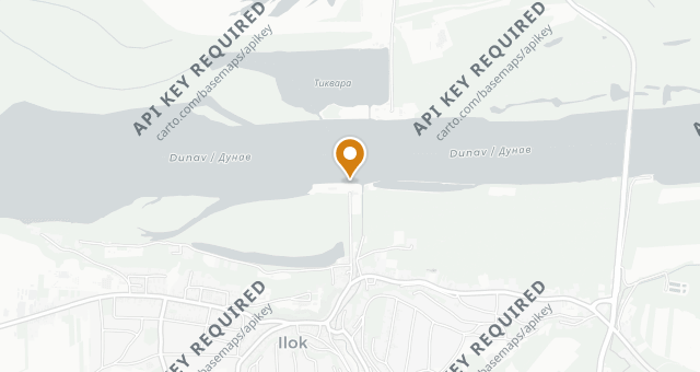 Map showing Dunav