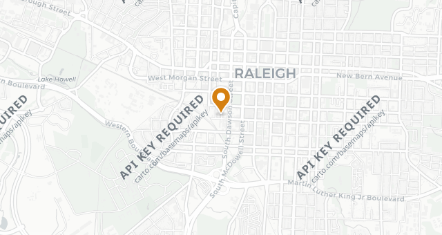 Map showing The Pit Authentic Barbecue