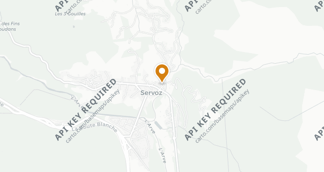 Map showing Auberge des Gorges