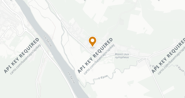 Map showing Le Jardin des Plumes