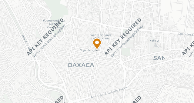 Map showing Las Quince Letras